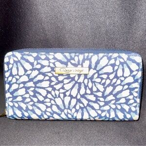 Blue and White Floral Wallet